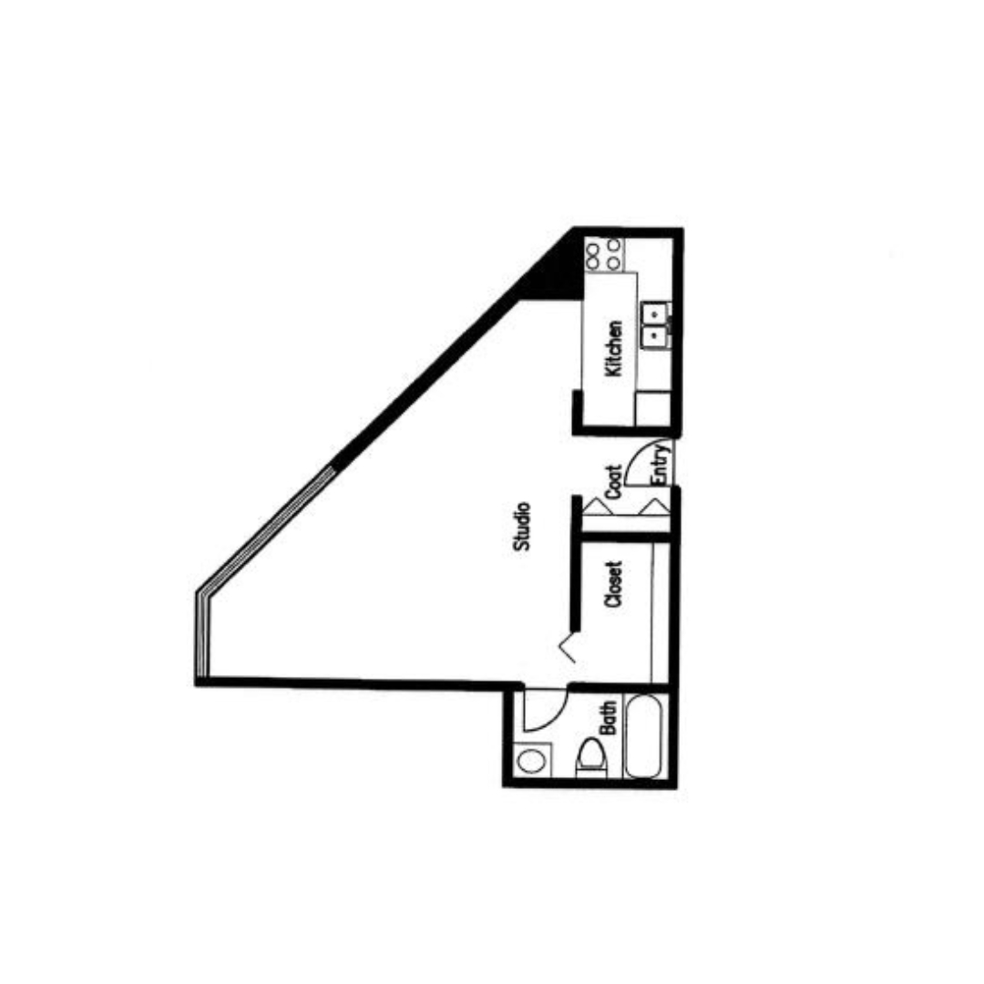 Luxury Studio Apartment Interior View